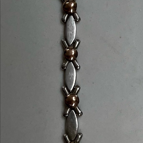 18K Rose Gold and 950 Sterling Silver Bracelet - Picture 3 of 7